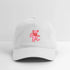 Pink Dancing Bear Grateful Dead Stealie Dad Hat - white